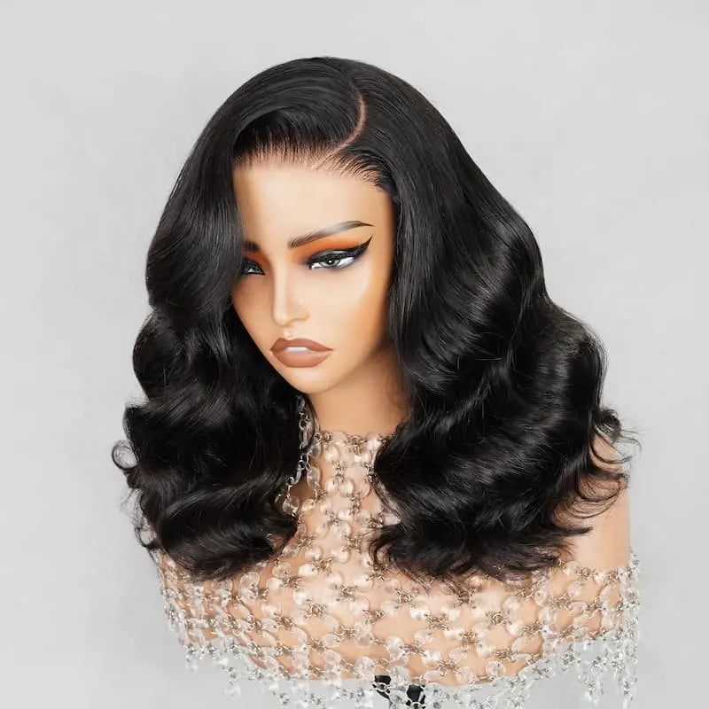 6x6 Body Wave Pre-cut Short Hair Glueless Wig