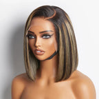 6x6 Glueless Bob Wig - Blonde Highlights / 12"