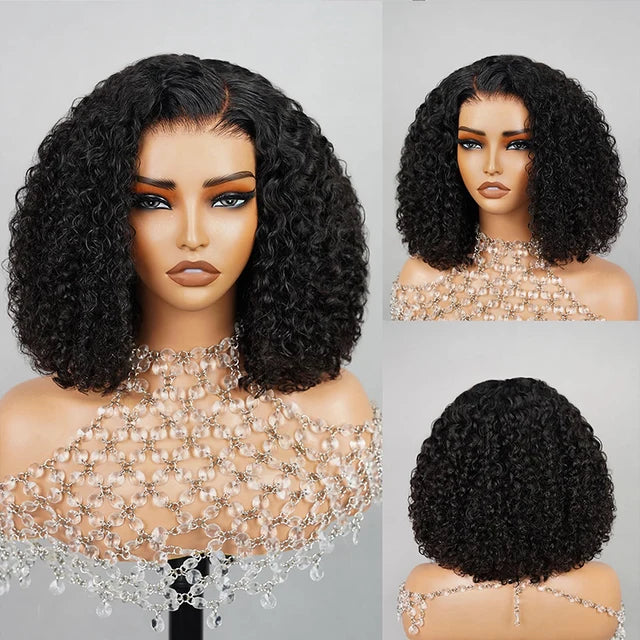 6x6 Glueless Kinky Curly Bob Wig