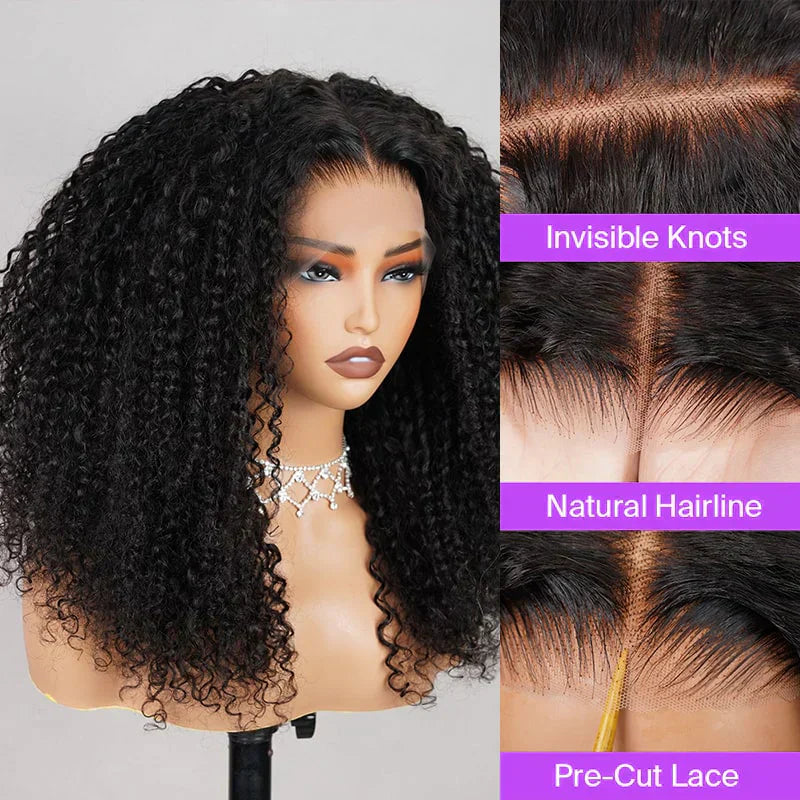 6x6 Pre-cut Glueless Wig - Kinky Curly