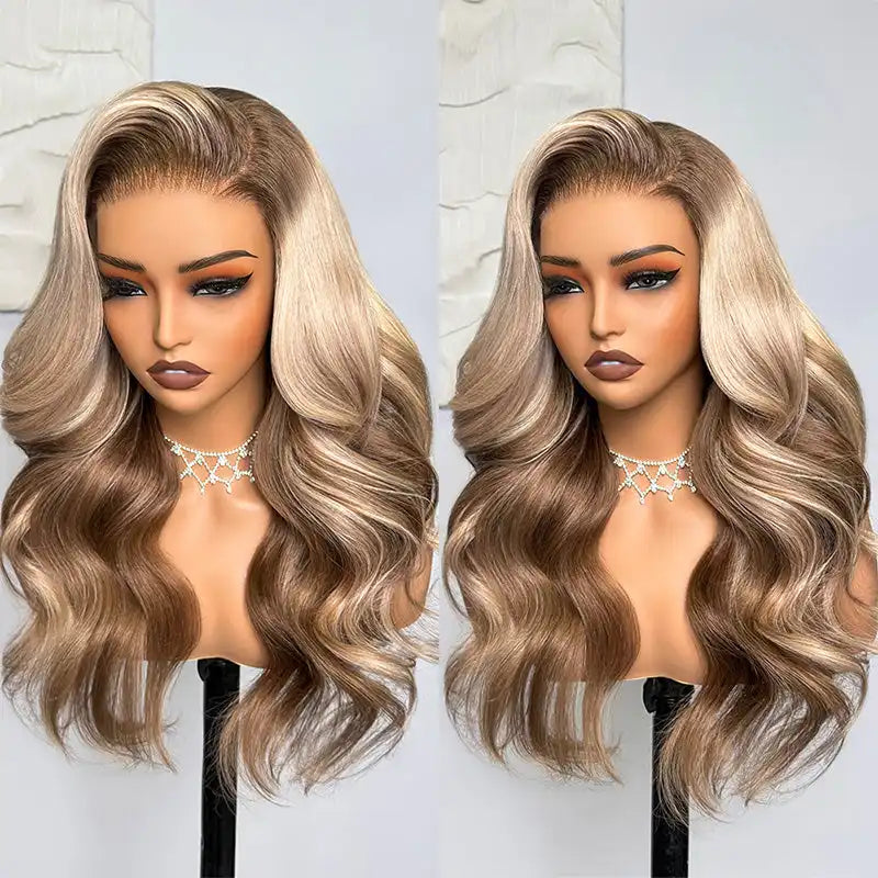6x6 Loose Body Wavy Glueless Wig - Ash Blonde Ombre