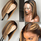6x6 Glueless Bob Wig - Blonde Highlights / 12"