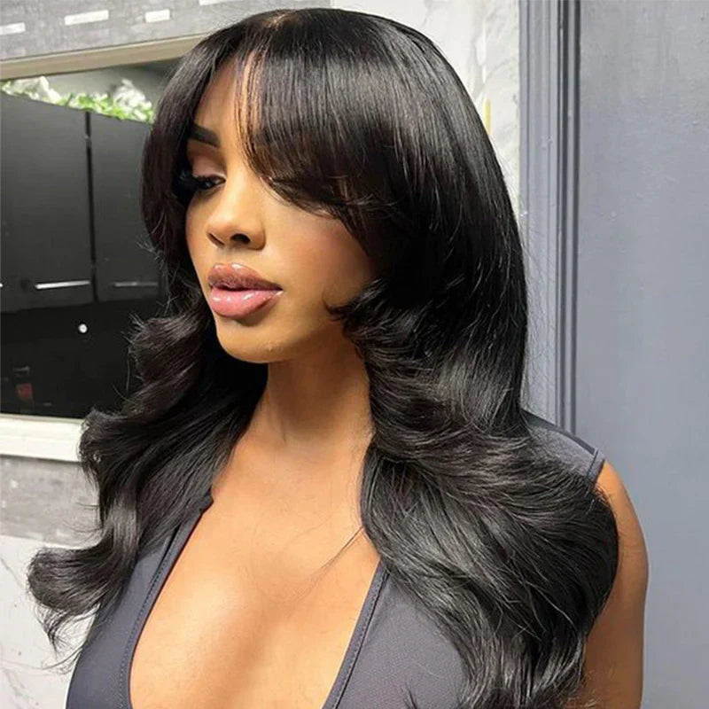 6x6 Glueless Wig with Bangs