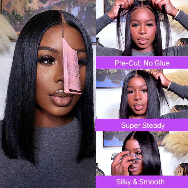 6x6 Pre-cut Glueless Wig - Straight